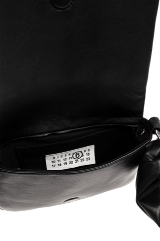 MM6 Maison Margiela BLACK Leather shoulder bag 5