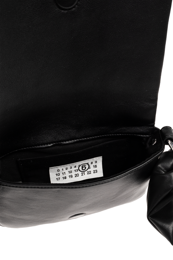 MM6 Maison Margiela BLACK Leather shoulder bag 5