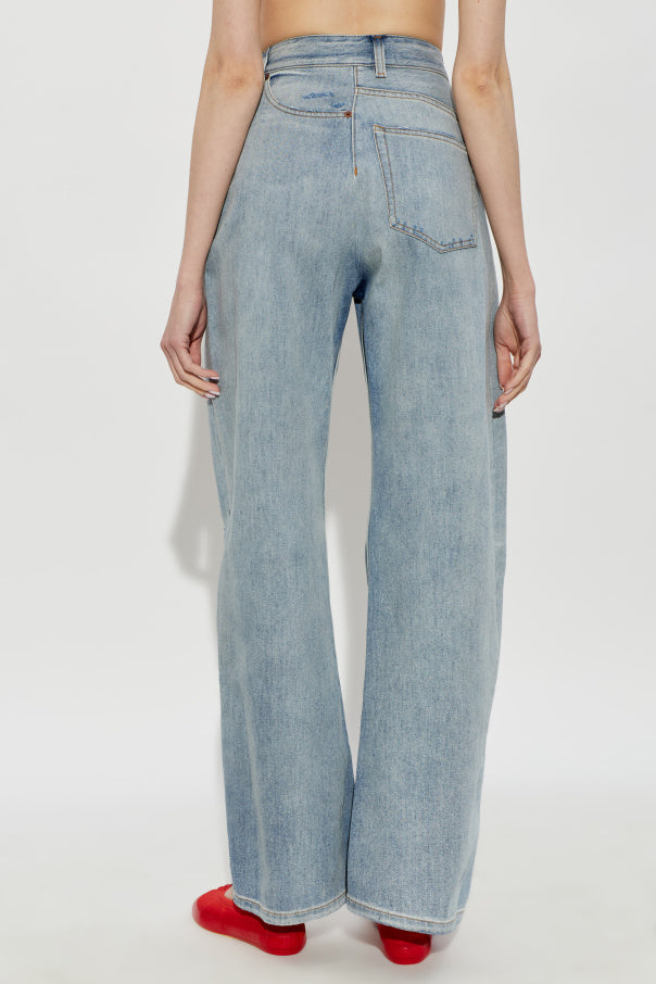MM6 Maison Margiela BLUE Jeans with abrasions 4