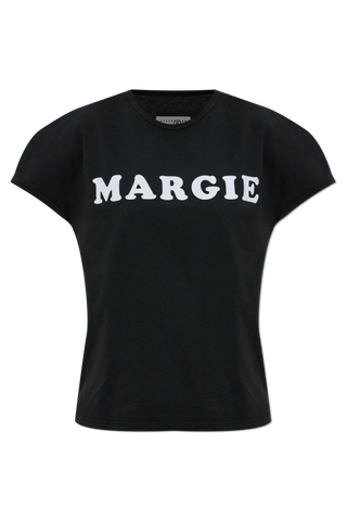 MM6 Maison Margiela BLACK T-shirt with logo 1