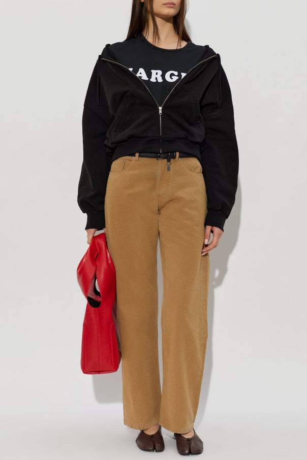 MM6 Maison Margiela BLACK T-shirt with logo 2