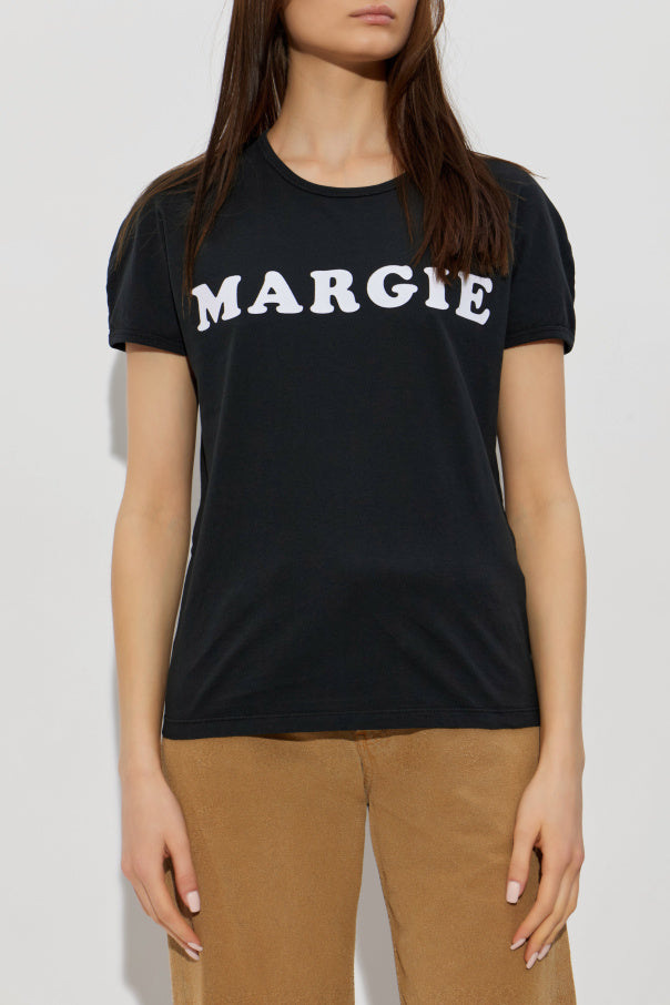 MM6 Maison Margiela BLACK T-shirt with logo 3