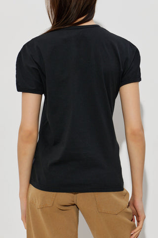 MM6 Maison Margiela BLACK T-shirt with logo 4