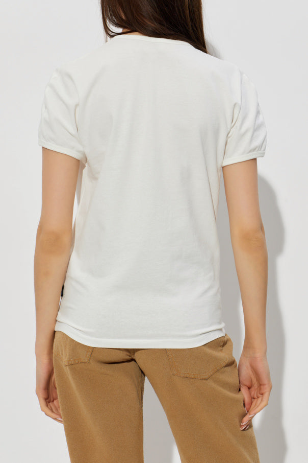 MM6 Maison Margiela WHITE T-shirt with logo 4