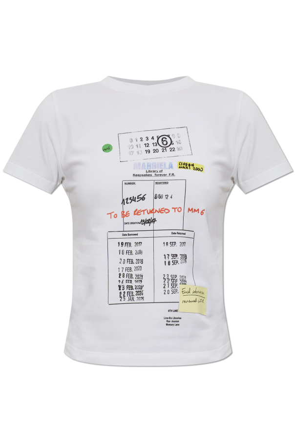 MM6 Maison Margiela WHITE T-shirt with colorful print 1