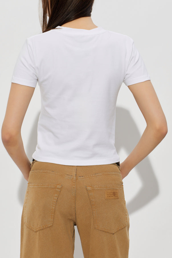 MM6 Maison Margiela WHITE T-shirt with colorful print 4