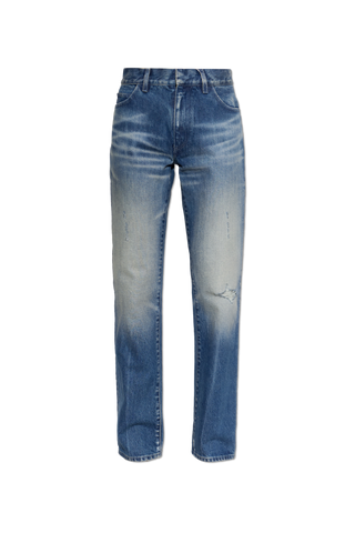 MM6 Maison Margiela NAVY BLUE Jeans with a 'vintage' effect 1