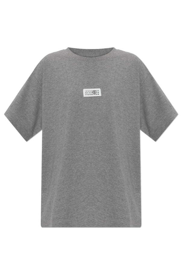 MM6 Maison Margiela GREY T-shirt with logo patch 1