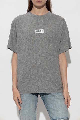 MM6 Maison Margiela GREY T-shirt with logo patch 3