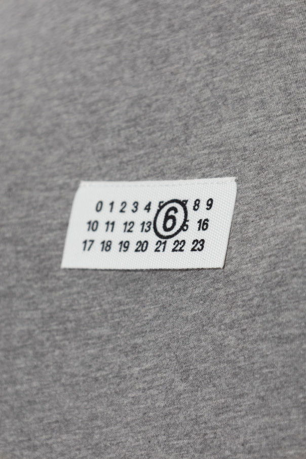 MM6 Maison Margiela GREY T-shirt with logo patch 5