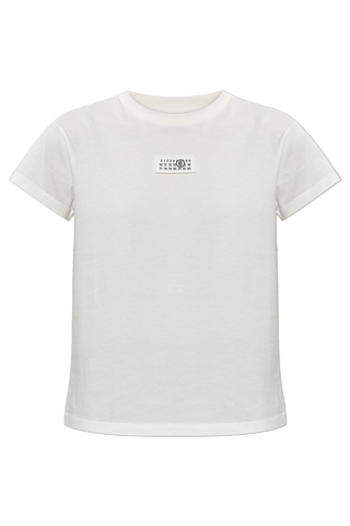 MM6 Maison Margiela WHITE T-shirt with logo patch 1