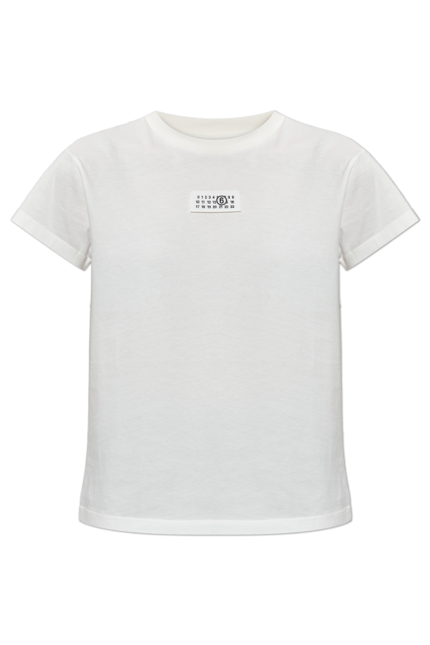 MM6 Maison Margiela WHITE T-shirt with logo patch 1