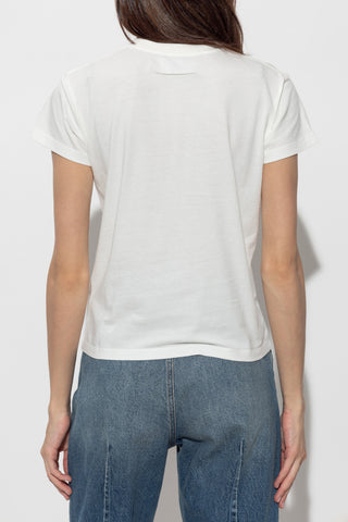 MM6 Maison Margiela WHITE T-shirt with logo patch 4