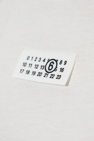 MM6 Maison Margiela WHITE T-shirt with logo patch 5