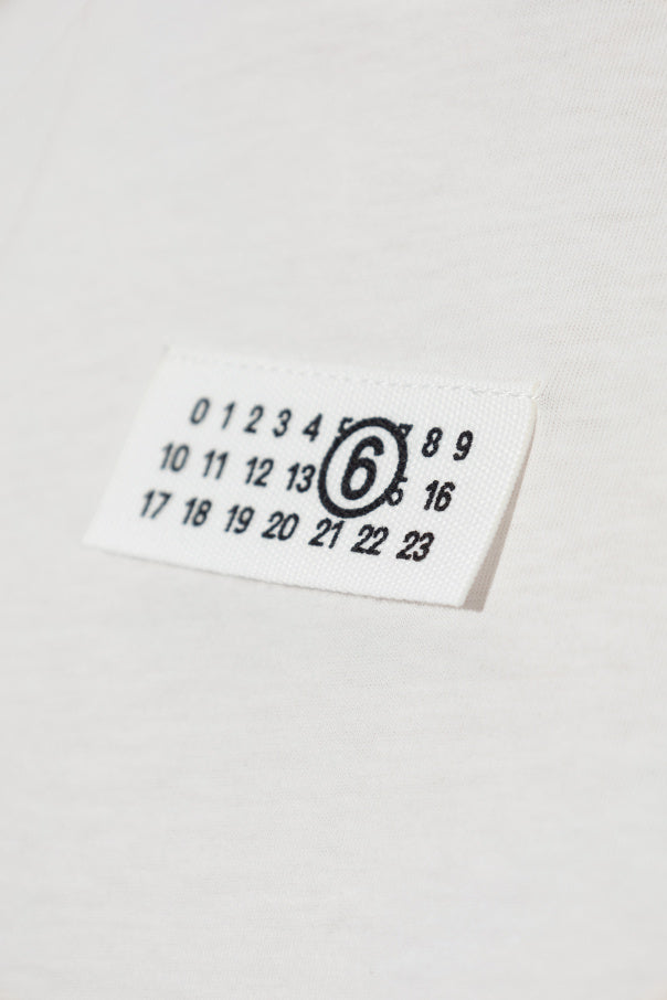 MM6 Maison Margiela WHITE T-shirt with logo patch 5