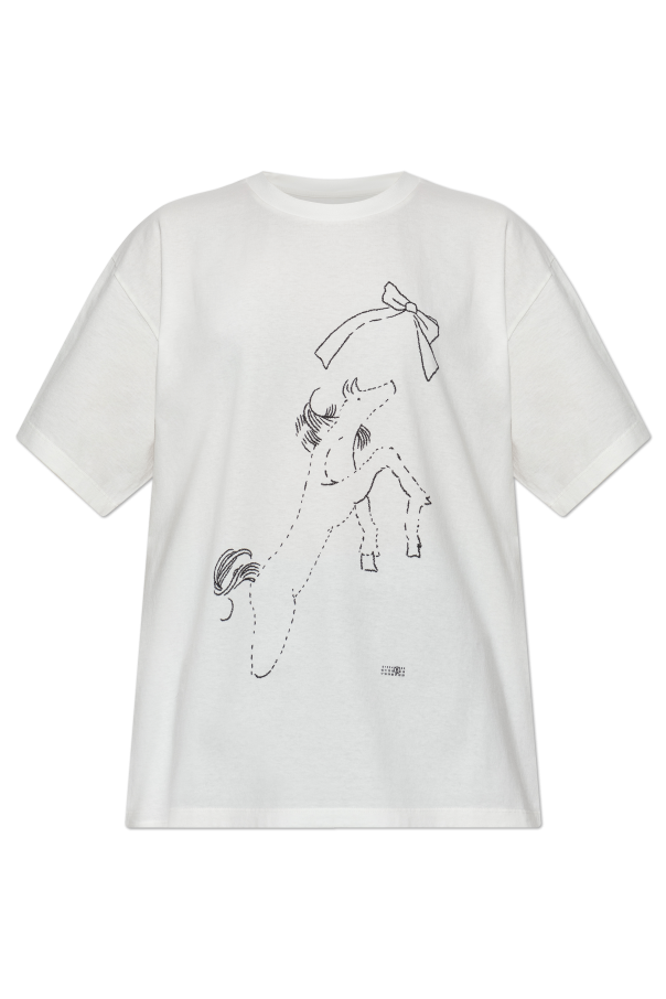 MM6 Maison Margiela WHITE T-shirt with print 1