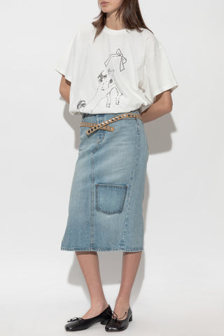 MM6 Maison Margiela WHITE T-shirt with print 2