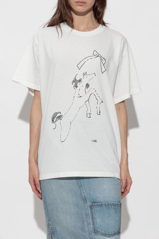 MM6 Maison Margiela WHITE T-shirt with print 3