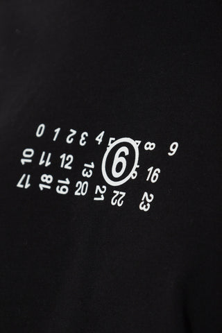 MM6 Maison Margiela BLACK T-shirt with printed logo 5