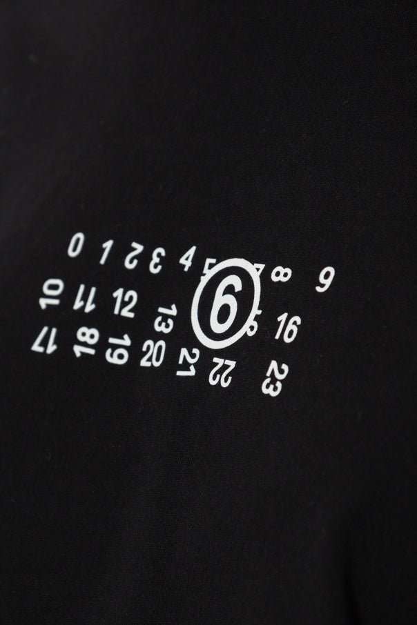 MM6 Maison Margiela BLACK T-shirt with printed logo 5