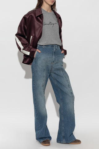 MM6 Maison Margiela GREY T-shirt with printed logo 2