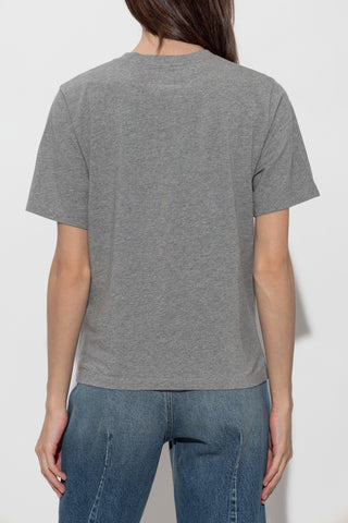 MM6 Maison Margiela GREY T-shirt with printed logo 4