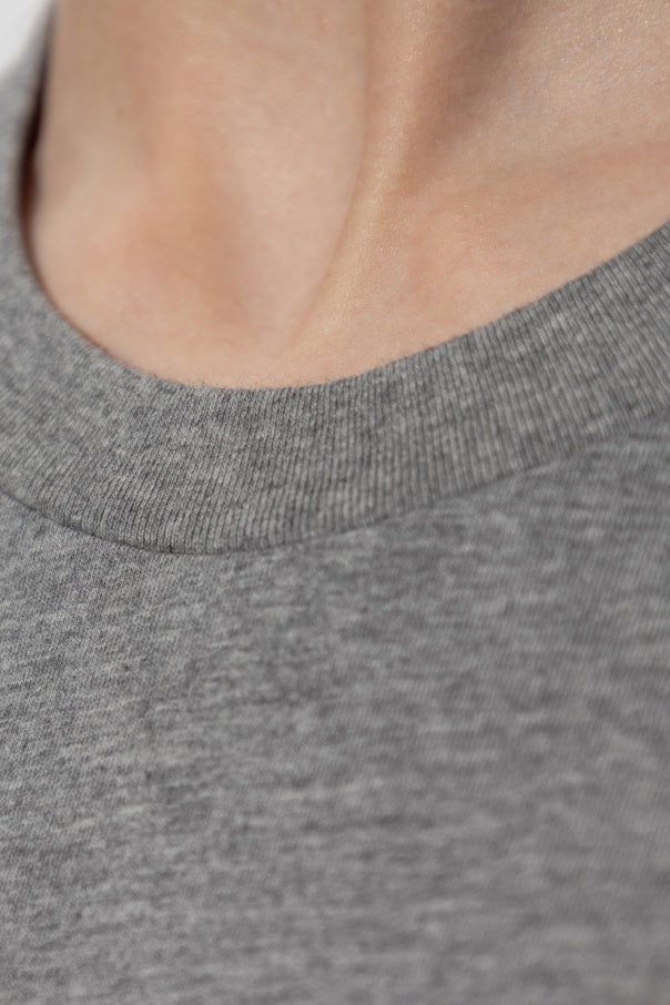 MM6 Maison Margiela GREY T-shirt with printed logo 5