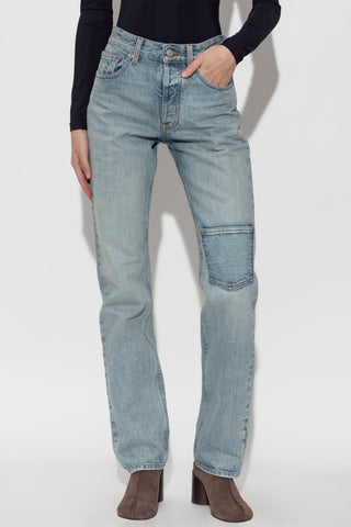 MM6 Maison Margiela BLUE Jeans with a pocket on the leg 3