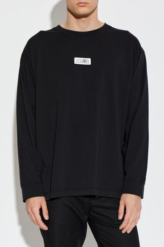 MM6 Maison Margiela BLACK T-shirt with patch 3