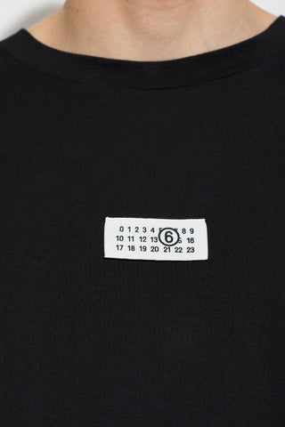 MM6 Maison Margiela BLACK T-shirt with patch 5