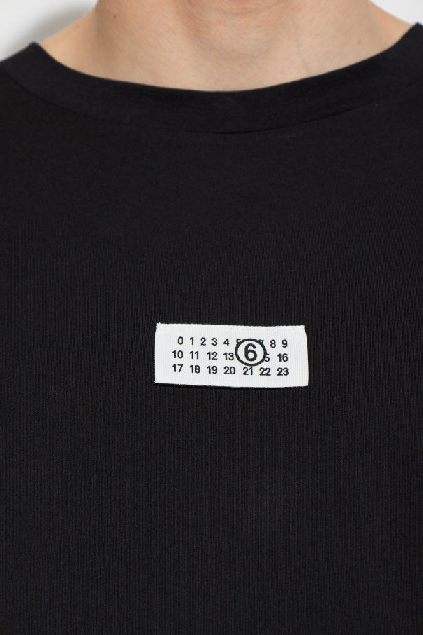 MM6 Maison Margiela BLACK T-shirt with patch 5