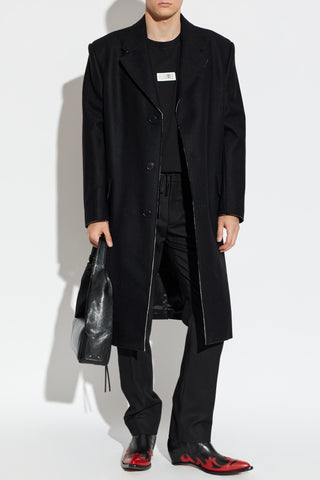 MM6 Maison Margiela BLACK T-shirt with logo patch 2