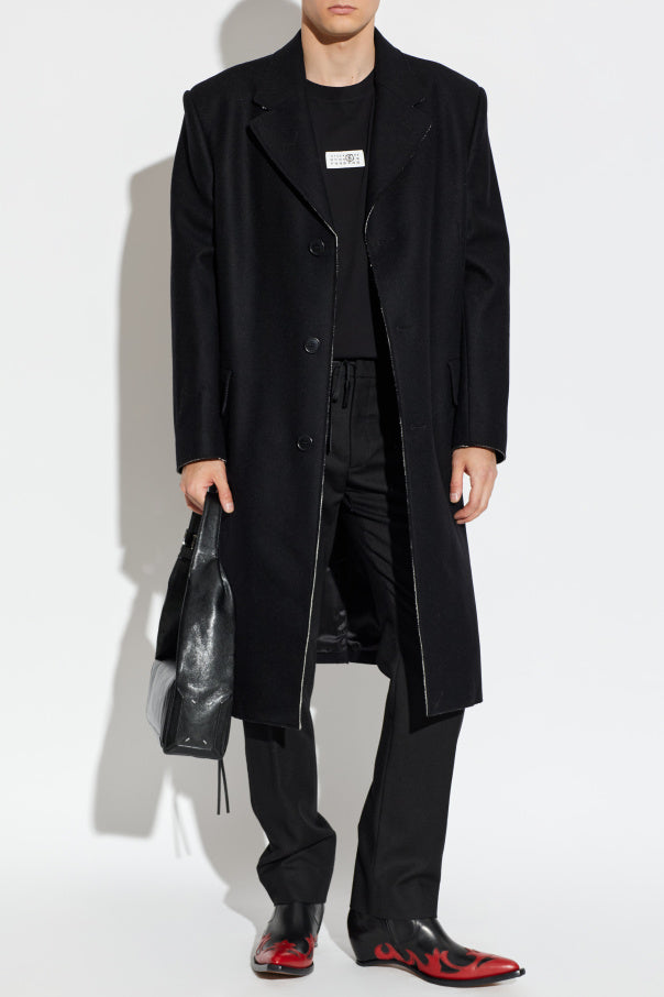 MM6 Maison Margiela BLACK T-shirt with logo patch 2