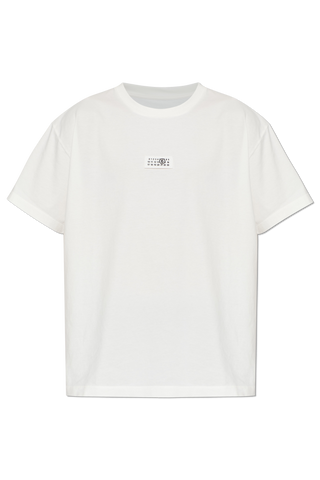 MM6 Maison Margiela WHITE T-shirt with logo patch 1