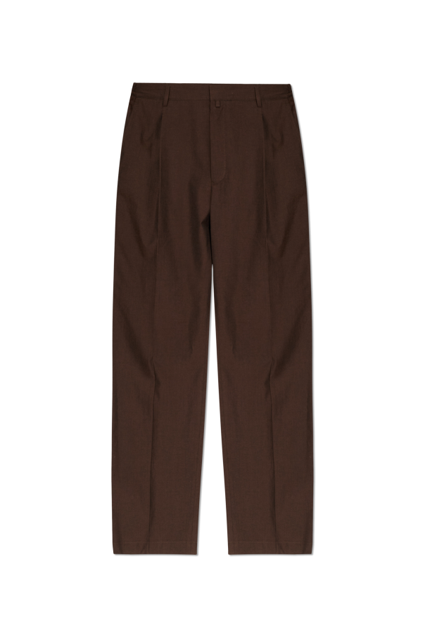 MM6 Maison Margiela BROWN Creased trousers 1