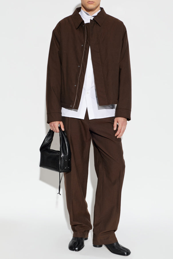 MM6 Maison Margiela BROWN Creased trousers 2