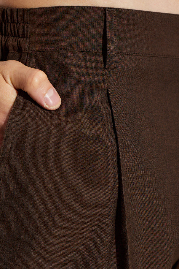 MM6 Maison Margiela BROWN Creased trousers 5