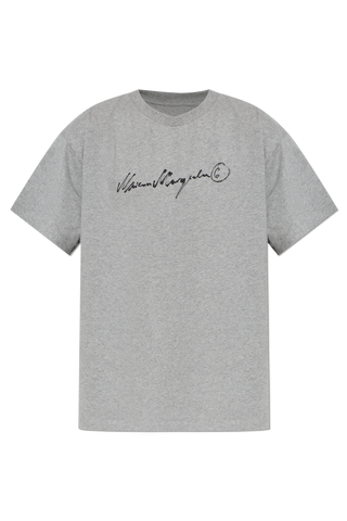 MM6 Maison Margiela GREY T-shirt with printed logo 1