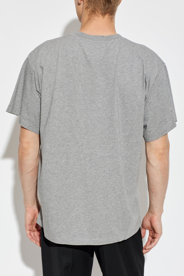 MM6 Maison Margiela GREY T-shirt with printed logo 4