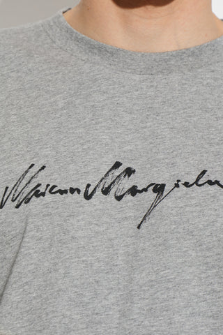 MM6 Maison Margiela GREY T-shirt with printed logo 5