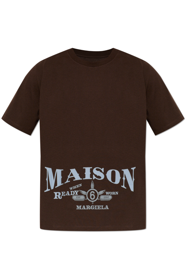 MM6 Maison Margiela BROWN T-shirt with print 1