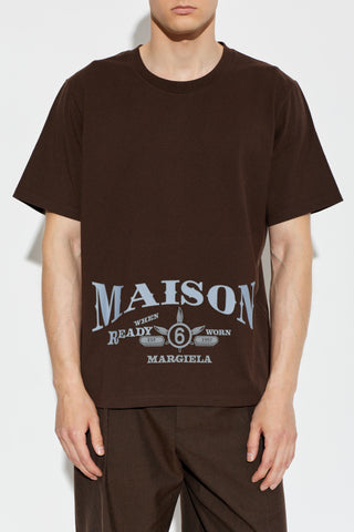 MM6 Maison Margiela BROWN T-shirt with print 3