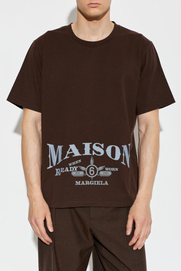 MM6 Maison Margiela BROWN T-shirt with print 3