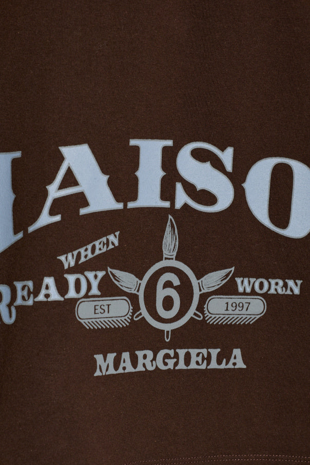 MM6 Maison Margiela BROWN T-shirt with print 5