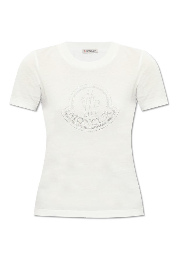 Moncler WHITE T-shirt with logo 1