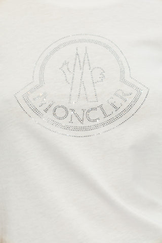 Moncler WHITE T-shirt with logo 5