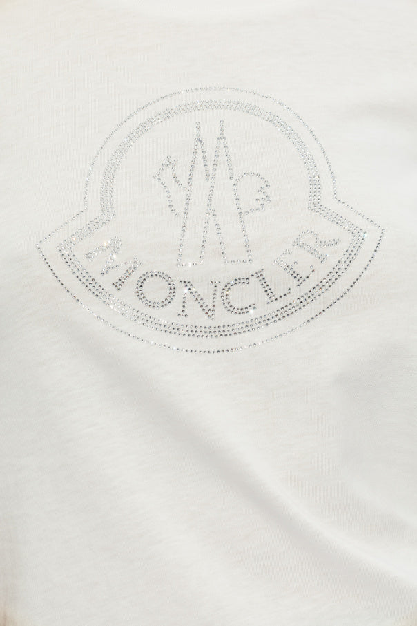 Moncler WHITE T-shirt with logo 5