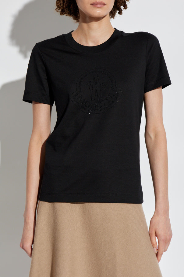 Moncler BLACK T-shirt with logo 3