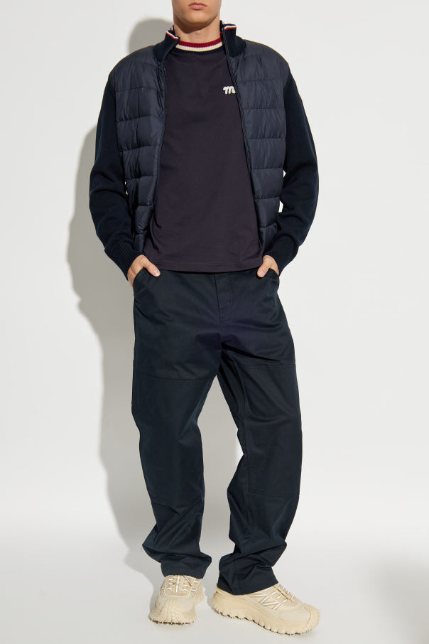 Moncler NAVY BLUE Trousers with logo 2
