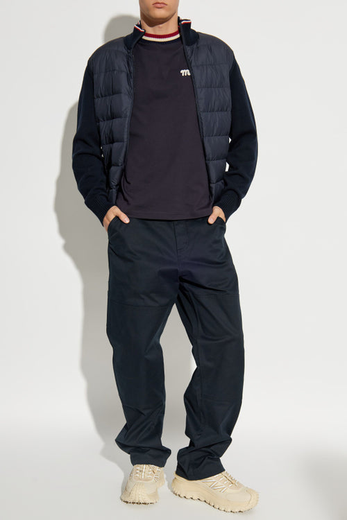 Moncler NAVY BLUE Trousers with logo 2